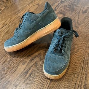 Nike Air Force 1 Green Velvet Sneakers
